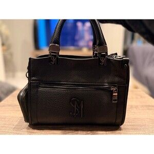 Steve Madden Black 3D Quilted Satchel